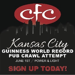 Kansas City we need your support! Join us June 1st at P&L for the Guinness World Record Pub Crawl attempt! Spread the word and help make this a success!