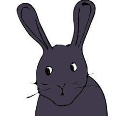 I'm a knitter with a bunny on my head.