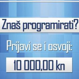 ITChallengeOS's profile picture. Znaš programirati? Imaš volju pokazati sve što znaš? 
Želiš biti nagrađen za svoj rad?

Provjeri http://t.co/p6WQZ6bAgq