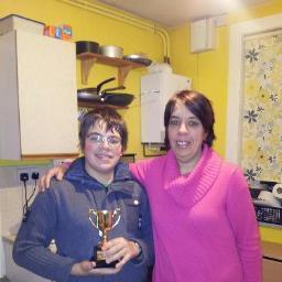 Barmaid in the Buccaneer Pub,, chair of Duchenne Family Support Group and trustee at MDC- very involved with campaigning to improve services for our families.
