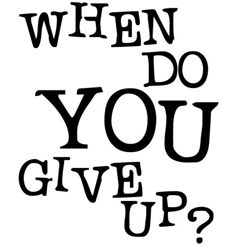 A Social Experiment Asking One Question : When Do You Give Up?