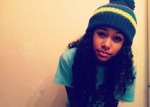 .+*MixedRace*+. 
Beanie.
CurlyHair
Follow Me;P