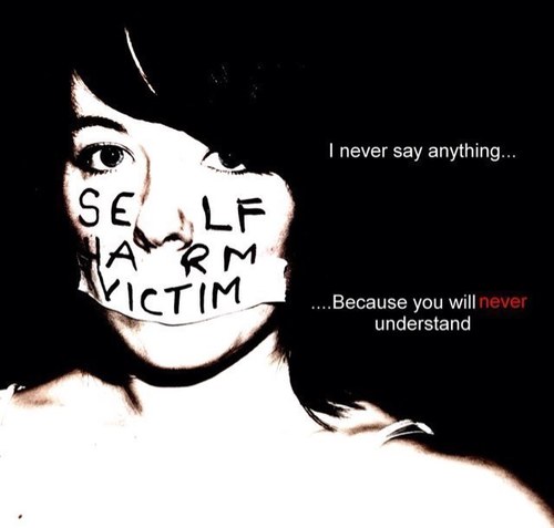 Depressed, self harmer, suicidal but yeahhhh Im just fine (:
