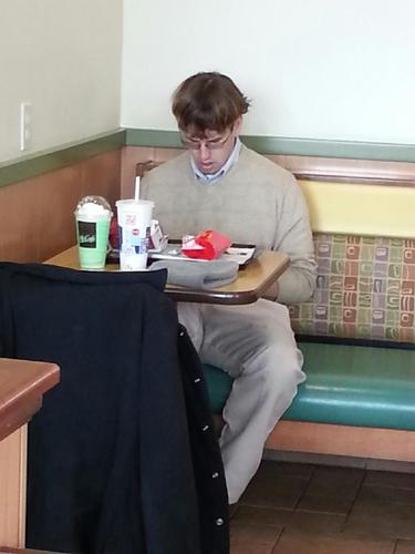 yes he's playing a psp