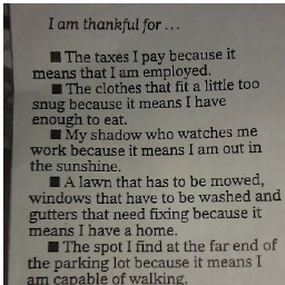 I am thankful!