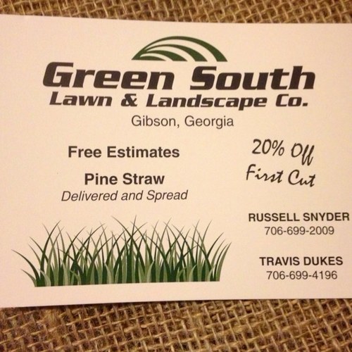 Call us for your lawn and landscape needs (706)699-2009 Russell Snyder, (706)699-4196 Travis Dukes