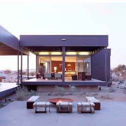 Celebrated architects Marmol and Radziner's prototype pre-fab house in Desert Hot Springs. Perfect desert location for your next shoot!