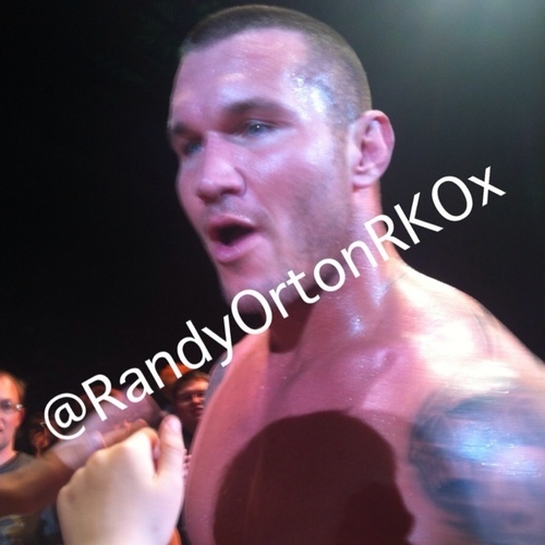 I LOVE WWE and I LOVE Randy Orton. My Instagram is LauraxRKOx Randy replied 16/10/12 at 21.20.... I have touched Randys left hand.. ;)