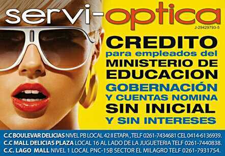 CREDITO A LA VISTA LAS MEJORES MARCAS AL MEJOR PRECIO ACEPTAMOS MINISTERIO DE EDUCACION Y CTAS NOMINA....VISITANOS Y VERAS LA DIFERENCIA