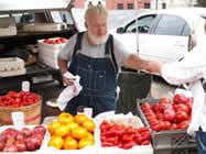 Farmers Market at the Fairgrounds in Greenfield Indiana, providing local foods to area residents.