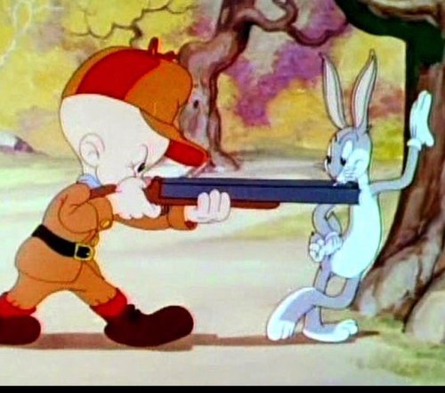 Sit your ass down Bunnies before we knock you down! Working towards Puck Bunny extinction, one bunny at a time since '95