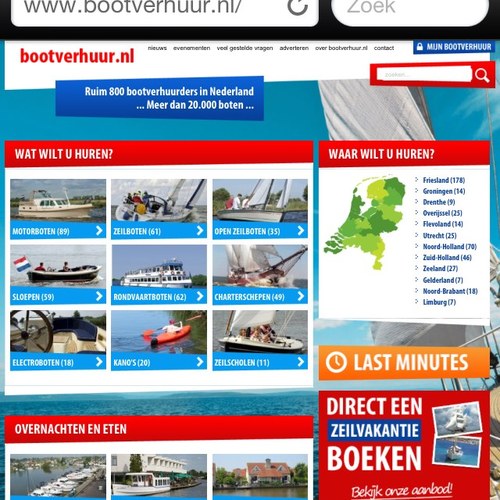 Boot huren?Snel & gemakkelijk overzicht op bootverhuur.nl. Als verhuurder kunt u zelf advertentie plaatsen! Voor slechts €299,00 per jaar!