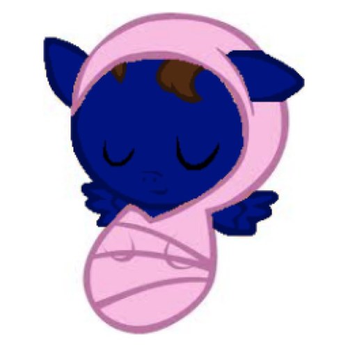 A foal that loves sleeping. Krystal is currently being loved and raised by her father: @mlp_Spectrum.