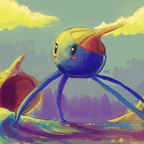 Hallo I'm Liz! #283 bug/water type Pokémon. Lvl 12. Wild.