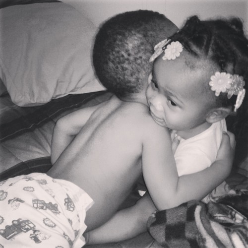 I love my two lil mini me's. The two kids i would do anything for. Andrea Mommy love u Amari mommy love u