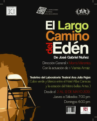 Monólogo interpretado por Varinia Arráiz, Dirección de Morris Merentes. Una producción de Teatro K Producciones