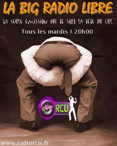 LaBigRadioLibre's profile picture. Tous les Mardis dés 20h !! 

20h30 - 23h00 La Big Radio Libre !! 

Canulars,délires, avec toute l'équipe !! 
L' émission qui vous sort le doigt du CUL