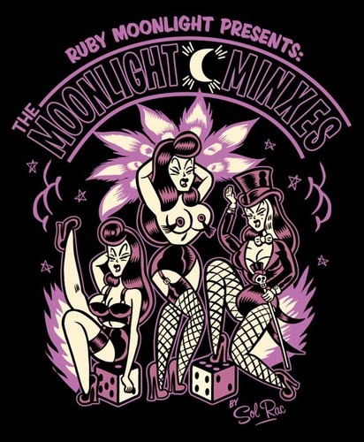 The Moonlight Minxes - Burlesque dancers who love to shimmy, sparkle and bring glitter and tassels to everyone!