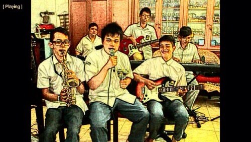 @pepelllll as vocalist @christian_ama as saxophonist @samuel_tj as guitarist @Naka_alv as keyboardist @standry_25 as drummer @rinaldiivan10 as bassist