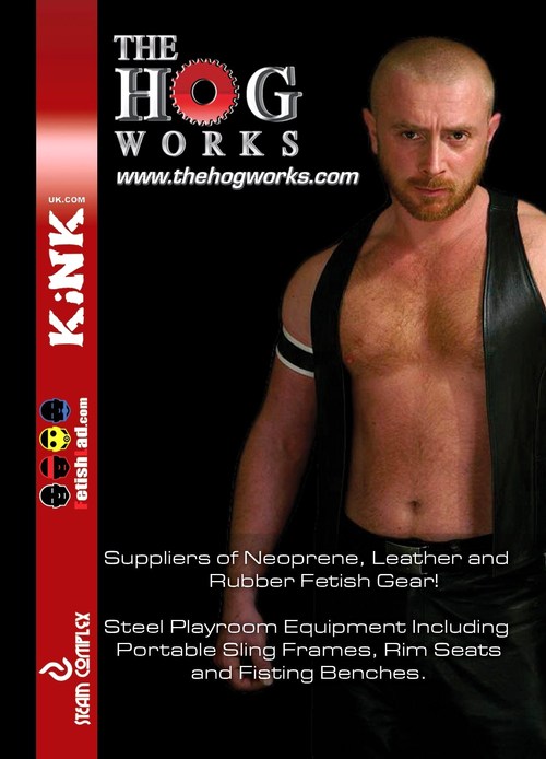 TheHogWorksUK's profile picture. The Hog Works manufacture a large range of fetish clothing and Dungeon/Play Room equipment including The Fisting Bench, Portable Sling Frame and Rim Seat.
