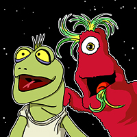 boB the lizard and Zlorg the Alien give advice to the chatters on Blog TV.....come check us out!