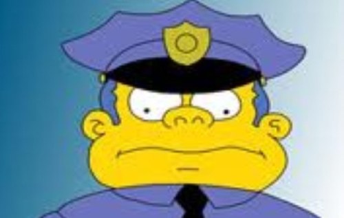 Controlando las calles de Springfield, no corrais mucho... Soy paticorto