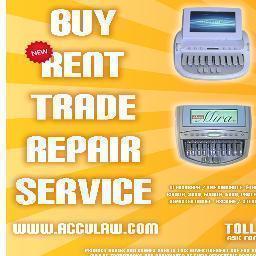 Acculaw sells, buys, trades, rents, repairs and finances all steno machines makes and models.(court reporting accessories & software)