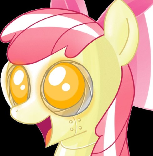 *beep* bio active! I am Apple Bloom, a sentient biological life form, much like yourself!