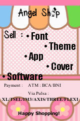 Angel BB ,Themes, Font ,Software, Maker, Cover, payment : BCA/BNI, XL/TSEL/IM3/AXIS/THREE/FLEXI , Open Barter & jasa promote