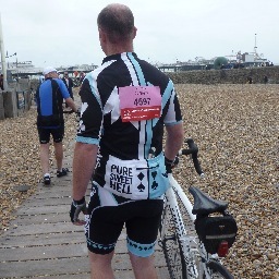 Hairy legged cyclist