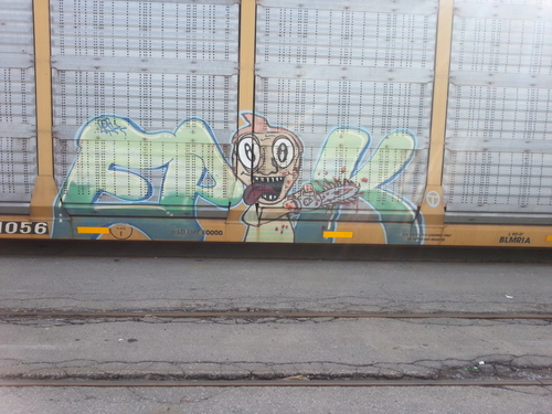 sharing interesting train graffiti