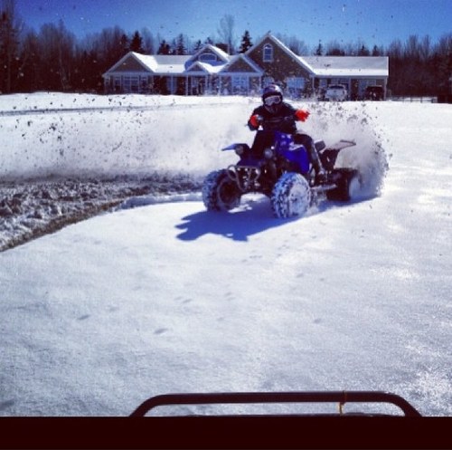 pictou county age:12 plays puck, rides fourwheelers.. oh ya i ride a banshee #drift #flow #banshee