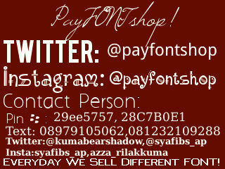 Font list?Pict font?Cek favs~Order via pulsa tsel/AS/simpati/3! For order¤pinbb: 27222593, 28C7B0E1☎NoTelp: 081232109288,08979105062™Nice and cute font girls!♬