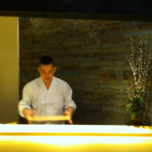 We are small 7 seats Sushi bar in London.