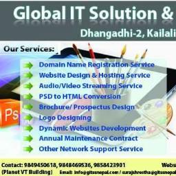GITSSNepal (Global IT Solution & service) is the Web designing company in Farwest Region of Nepal with most of the clients within the country and abroad.