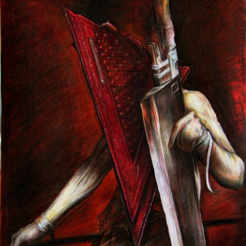 Scrape Scrape.Pyramid Head has come to rape.I will hunt you down and punish you.#SilentHillRP *always wears helmet unless removed in RP*