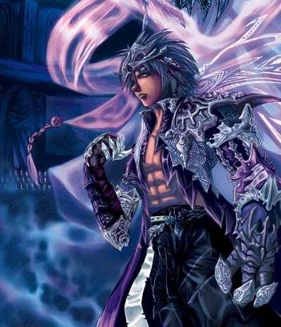 A wandering blind wolf and dragon spirit. I'm a very skilled warrior who protects the innocent. Looking for a way to gain back his eyesight. But sees with his s