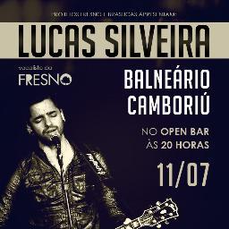 Projetos Fresno e Brasucas apresentam: Lucas Silveira tocando Beeshop, Fresno e Visconde em Balneário Camboriú, dia 11/07. +informações: http://t.co/s6U3wmnfqc
