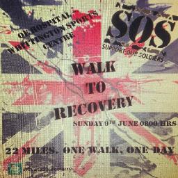 Walk2Recovery's profile picture. 9th June. 22 miles. Queen Elizabeth Hospital to Whittington Sports Centre. 100% of money raised goes to the charity #supportoursoldiers