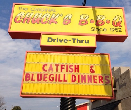 ChucksBBQ1's profile picture. A BBQ Restaurant with a lot more!! Serving Breakfast, Lunch & Dinner, Dine In, Carry Out or To Go. We also offer pork by the pound, catering and home made pie!