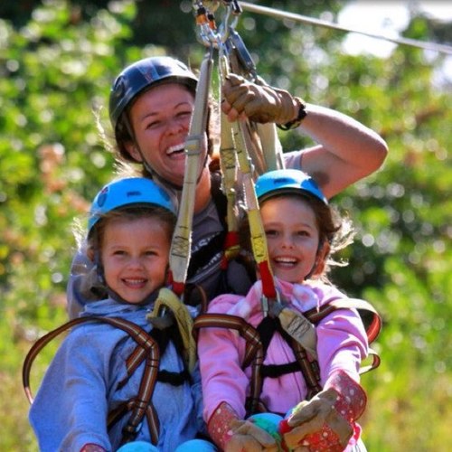 Maui's own Costa Rican style zipline tour featuring seven lines, multiple platforms, swinging suspension bridges, giant towers, and BEAUTIFUL treetop views!