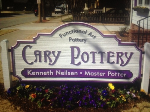 Est.in 2013 by natives Kenneth and Glenda Neilsen,Cary Pottery meshes over 30 years of pottery created from the finest clay now fired in the heart of Cary, NC!