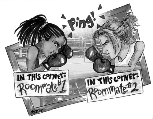 Annoying roommates is the game.  College days.
(Pictures from http://t.co/rODSPEHOpI & http://t.co/oPkaykmErw)