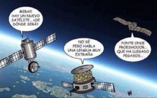 Primer satélite ecuatoriano diseñado para monitorear a los compatriotas en cualquier parte del mundo especialmente a las #grillas // parodia de nuestro satelit