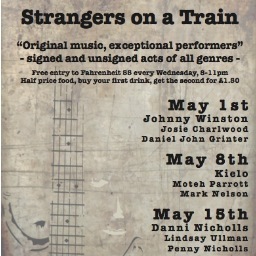 StrangersatF55's profile picture. Original Music, Exceptional Performers”
Strangers on a Train, is a live music night held every wednesday from 8pm at Fahrenheit 55, Guildford.