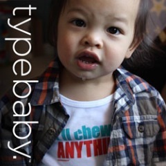 typebaby's profile picture. We outfit kids in good design. Typographic baby & kids apparel inspired by a toddler, created by a mom: graphic designer & #BizMama @lsvdesign. Made in USA.