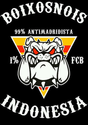 WE ARE POLITE FANS BUT WE ARE FIRM IF YOU ARE BEGIN!• WE ARE BOIXOSNOIS INDONESIA • FIDELITAT BLAUGRANA SENSE LIMIT • ANTI MADRIDISTA • INDEPENDENT • EST 1981