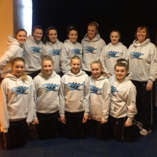 Gymnastics Display Team in Cheshire, all girl group, attend regular Gymfests an Gymfusions around the UK!