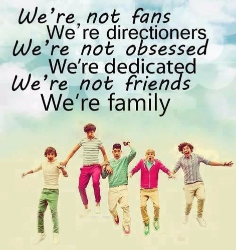 We are not fan but we are directioners. We share about 1D.