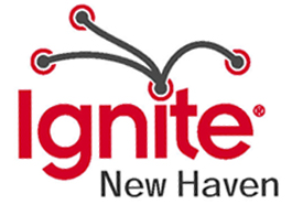 IgniteNewHaven's profile picture. If you had five minutes on stage what would you say? What if you only got 20 slides and they rotated automatically after 15 seconds?